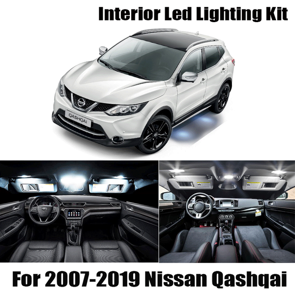 

for 2007-2020 2020 qashqai j10 j11 white car accessories canbus error led interior light reading light kit map dome