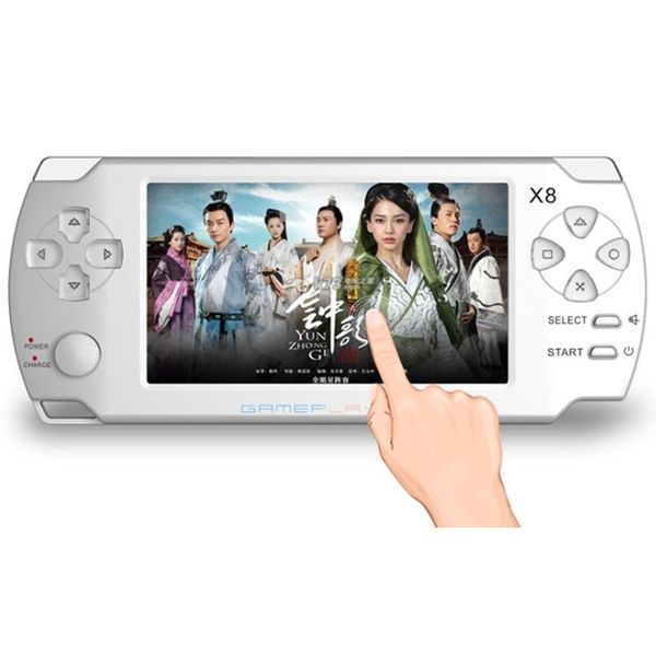 

cgjxsx8 4 .3 inch touch screen 8gb portable game console with e -book tv out handheld classical games for mp5 player