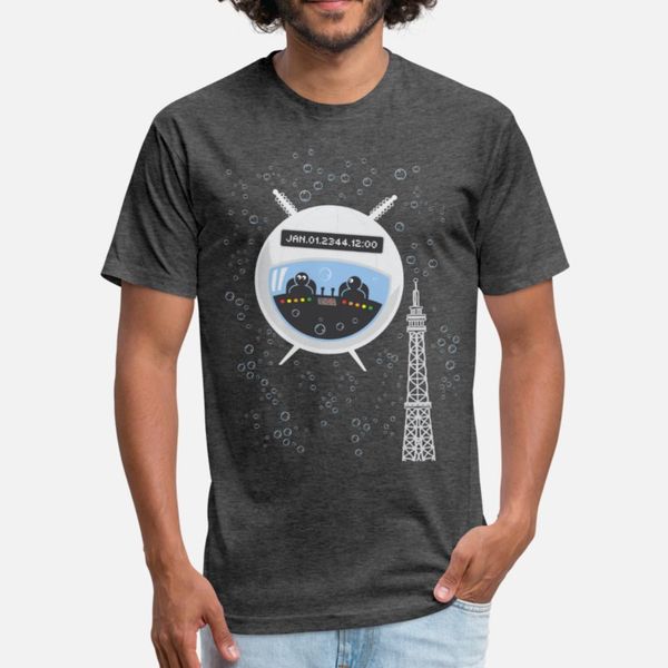 

global warming time travel t shirt men knitted short sleeve o-neck solid color loose building summer style standard shirt