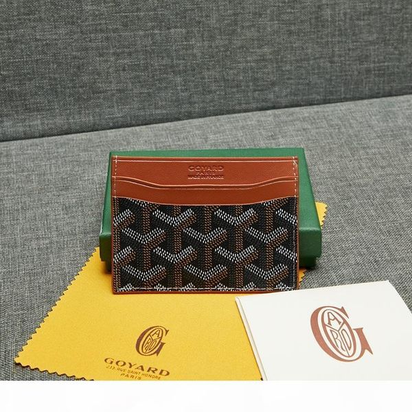 

goyarrd goyar card holder leather cowhide credit card holder mini wallet box, Black
