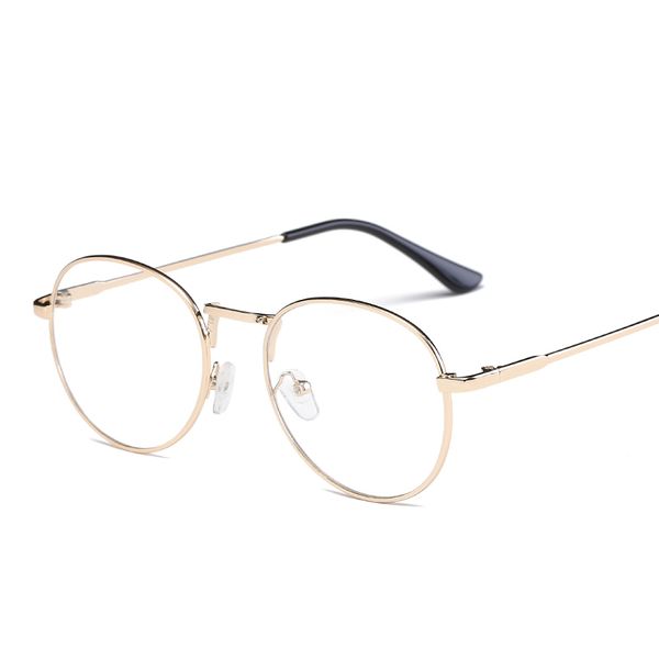 

vintage round glasses frame retro female brand designer gafas de sol spectacle plain eye glasses gafas eyeglasses eyewear, Black