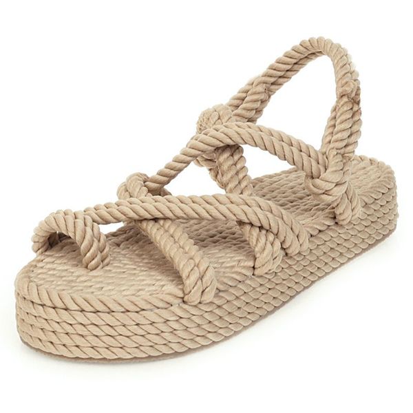 

agodor 2020 лето новые сандалии женщин эспадрильи клинья сандалии пятки платформы все match бич размер 35-43, Black