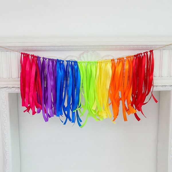 

diy garland ornaments wedding decoration stage ribbon banner party supplies soft