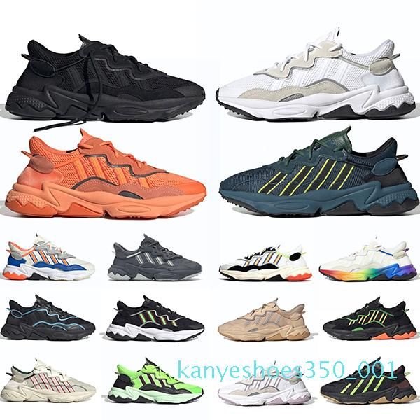 

ozweego men womens casual shoes king push era pack reflective xeno black bright cyan pusha t mens trainers sports sneakers 36-45