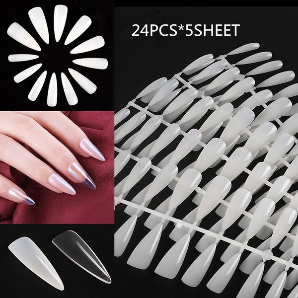 

full cover false nail tips clear fake nails mold for extension acrylic uv gel display practice manicure diy accessory d294, Red;gold