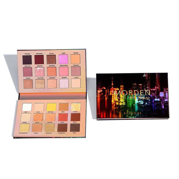 

designer double-sided 30 colors eyeshadow palette makeup glitter pearlescent earth color beginner golden brown eyeshadow palette private