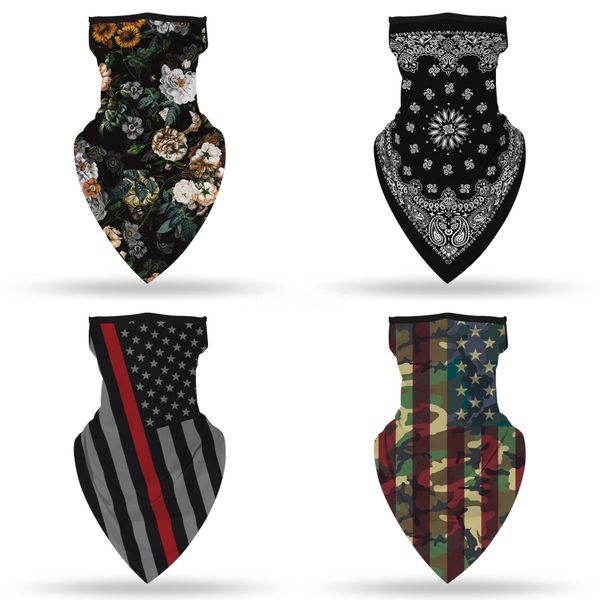 

sky cycling scarf print mask outdoor face scarf headband light breathable soft magic headwear#767, Black