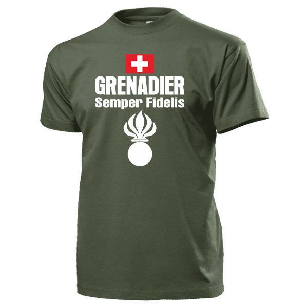 

2019 fashion grenadier semper fidelis panzergrenadier schweizer armee fahne - t shirt tee shirt