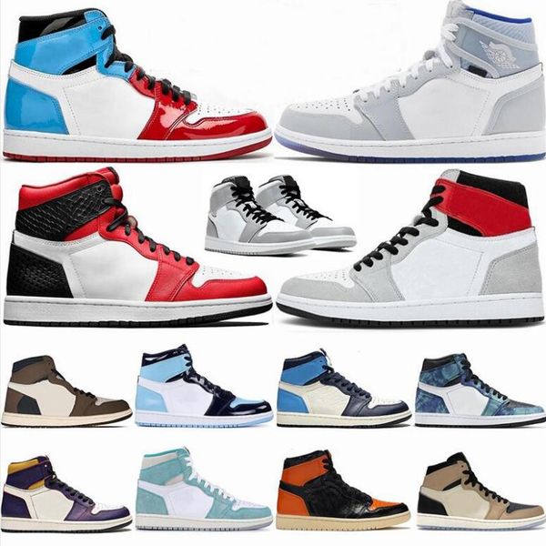 

jumpman 1 zoom racer blue obsidian бесстрашные мужские баскетбольные туфли unc 1s turbo green chicago men woman sport дизайнерские кроссовки