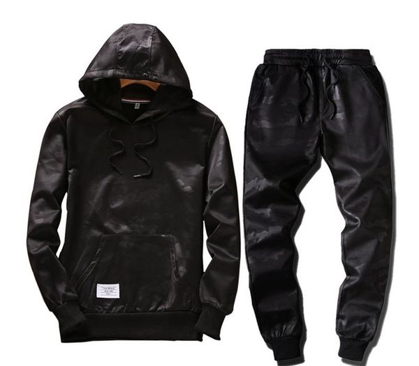 

e-baihui camouflage printed 2019 mens tracksuit sweatshirt full length pants suit 2 pieces sets casual tracksuit 1836, Gray