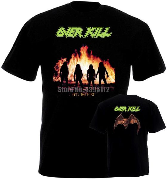 

overkill feel the fire mens t shirt mens streetwear tshirts gym king tee shirt o neck t-shirts short shirts for men