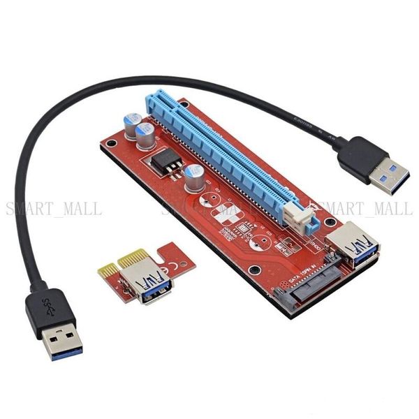 

for bitcoin miner riser pci-e extender pci express riser card 1x to 16x usb 3.0 sata to 15pin power supply 60cm latest ver 007s
