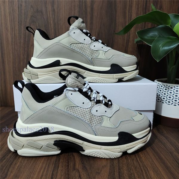 

paris 17w mens casual shoes discount comfortable triple s casual sneakers women fashion athletic sport shoe walking outdoor shoe, Black