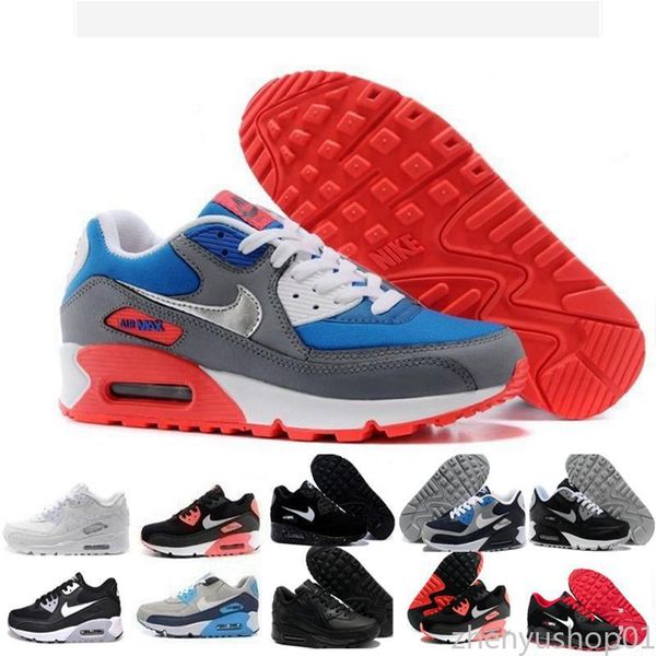 

wholesale air cushion 90 casual running shoes black white red 90 men women tn sneakers classic air90 trainer outdoor sports shoe z1