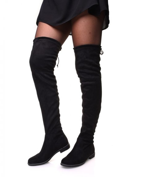 

[gogd]2020 women boots heighten platforms thigh high girl's wedge boots thigh high female heel, Black