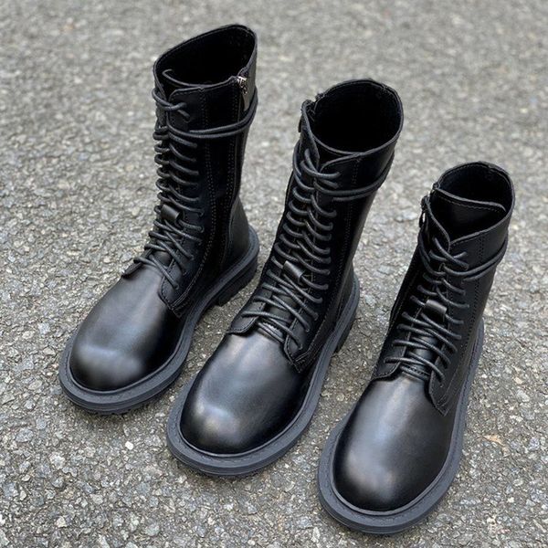 

boots women lace up gothic girls college wind shoes british style black cool short