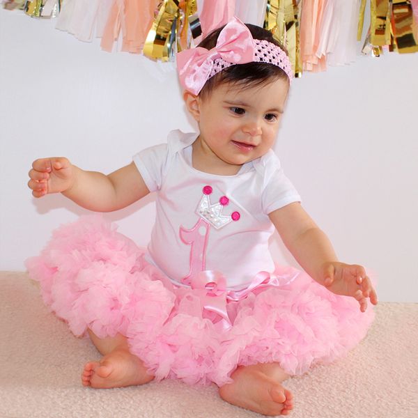 

3pcs tutu skirt clothing sets baby girls romper pettiskirt tulle skirts clothes infant jumpsuit princess birthday party costumes c0922, Blue