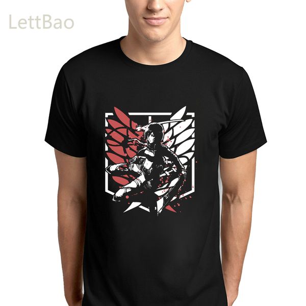 

printed tshirts attack on titan plus size graphic men tshirt mikasa ackerman attack on hipster cool titan male tshirts