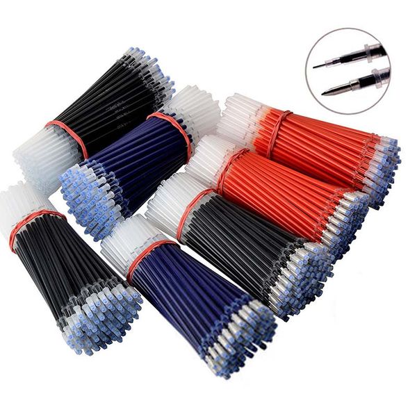 

0.38/0.5mm office gel pen refill black blue red replaceable pen core refills for school writing stationery 13cm length universal