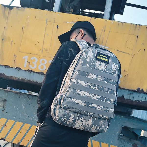 

designer-pubg combat backpack 1:1 oxford material shoulder bag for men and women school bags 2 color available