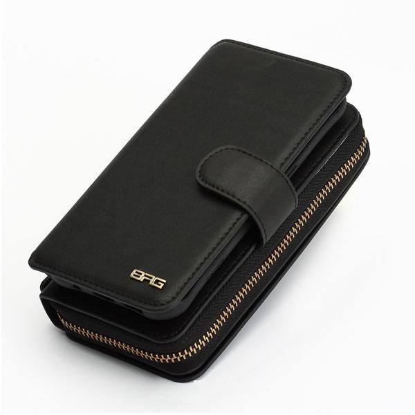 

wallet for samsung galaxy s4 5 6 7 edge case 2 in 1 card slot stand case for note 4 5 flip leather cover zipper purse phone bag