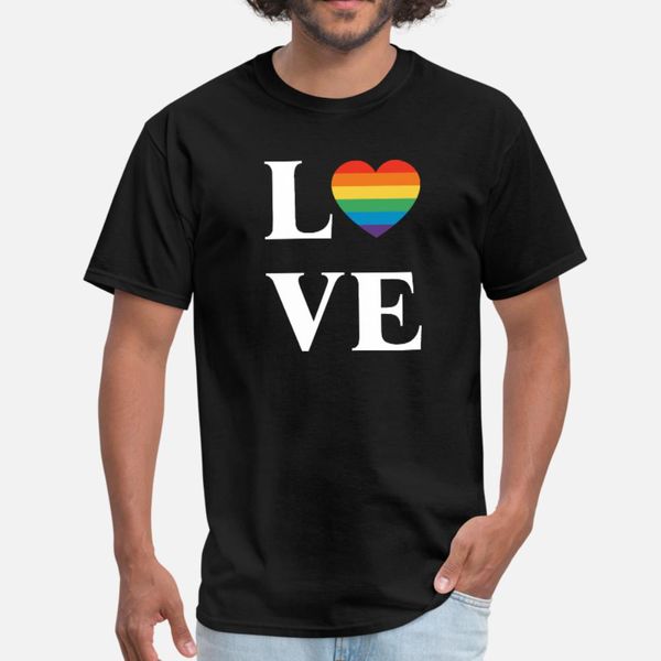 

love shape lgbt pride t shirt men create tee shirt o neck gift fashion summer style vintage shirt
