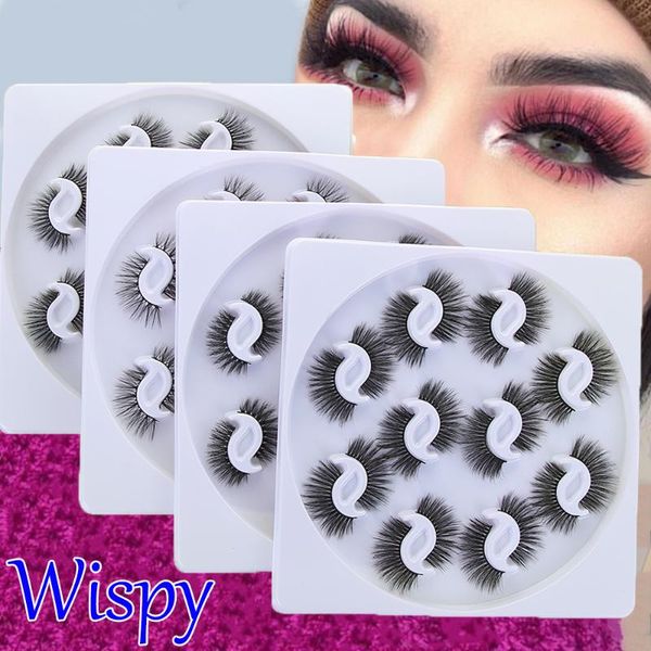 

10 pairs new 3d faux mink false eyelashes thick long wispy fluffy multilayers lashes eye makeup tools natural handmade lashes