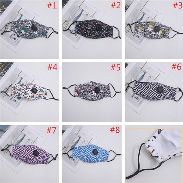 

fashion women face mask skull print dustproof anti-fog face masks with pm2.5 filter breather valve mouth cover washable sports face mask, Blue