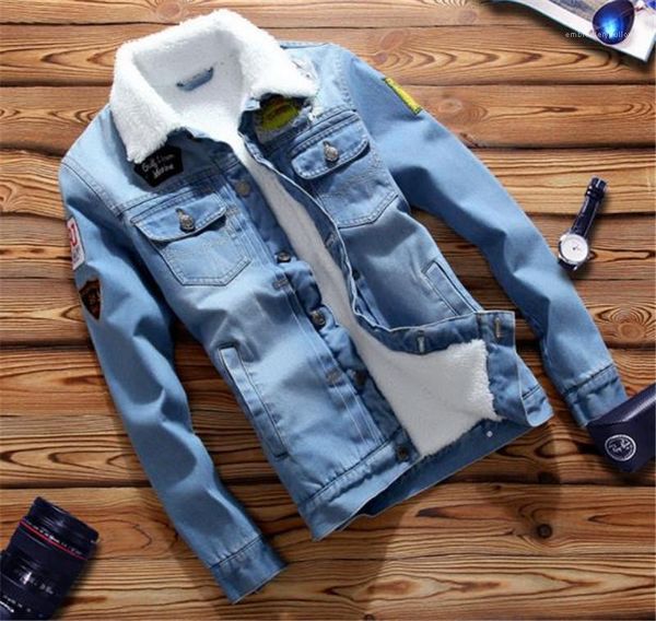 

jackets epaulet penelled fashion slim single breasted mens jean jackets casual males clothing mens designer jean, Black;brown