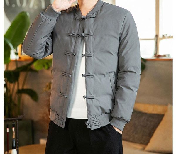 

sinicism store winter thicken jacket mens streetwear chinese style 2020 autumn vintage warming coats, Black;brown