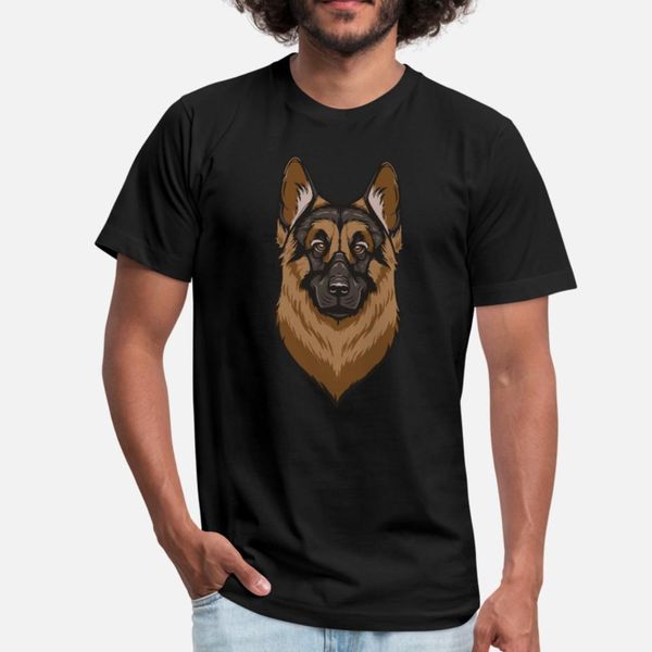 

german shepherd t shirt men designs cotton s-xxxl fit famous fashion spring autumn trend shirt