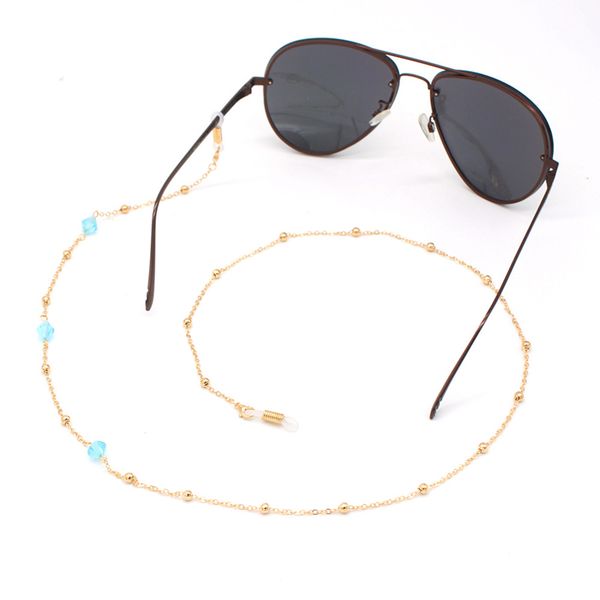 

acrylic crystal ball link chain reading glasses chains for women sunglasses cords holder eyeglass lanyard hold straps retainer, Silver
