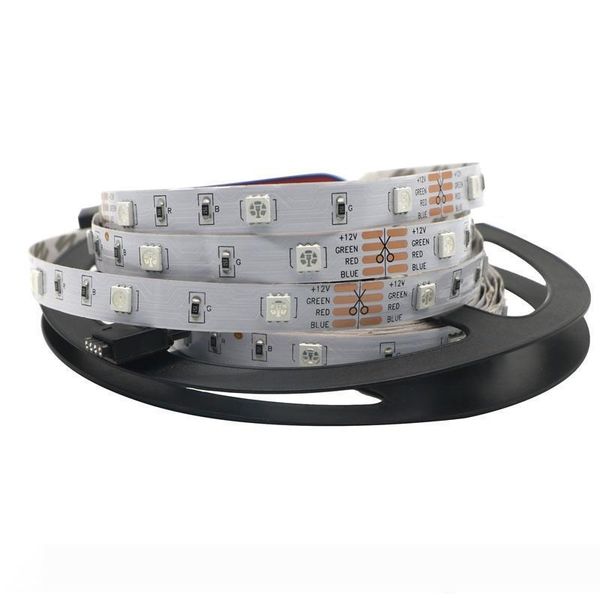 

edison2011 высокого качества smd 5050 rgb светодиодная лента 30leds m 150led 5m non-водоустойчивый 12v для украшения