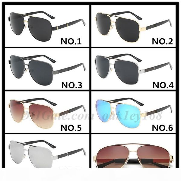 

men and women fashion classic designer sunglasses luxury 0808 sunglasses metal pilot uv protection men brand uv protection goggle, White;black