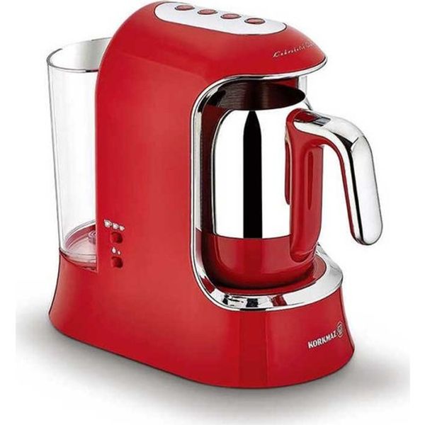 

korkmaz kahvekolik aqua red/chrome automatic coffee machine