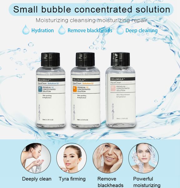 

s1 s2 a3 aqua peeling solution 50ml per bottle hydra dermabrasion face clean facial cleansing blackhead liquid repa