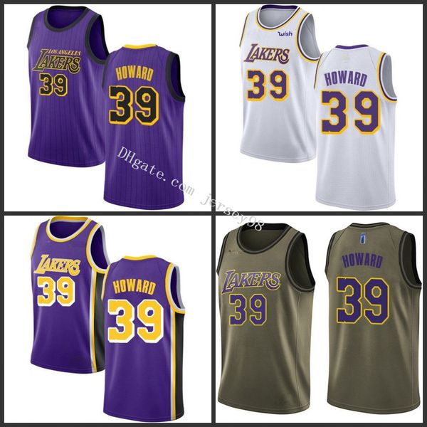 

los angeles laker men #39 dwight howard white nba red men jersey, Black