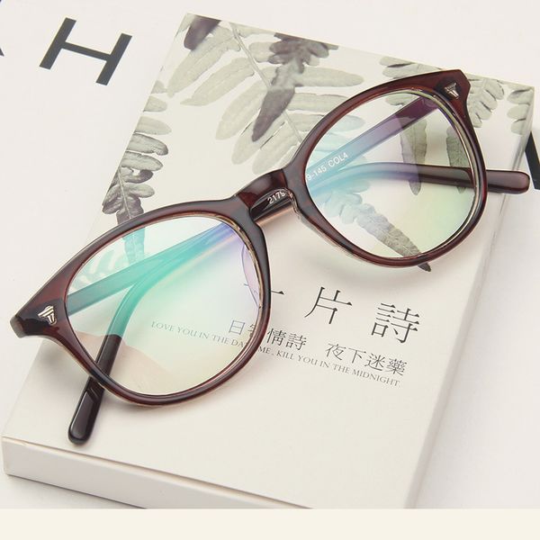 

2020 retro classic rivets spectacle frames fashion trend framed mirror college wind men's and women's general glasses frames, Black