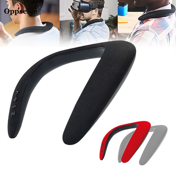 

bluetooth speaker neck wireless portable sound box bass stereo subwoofer fm radio tv tf aux sound bar for phone pc built-in mic