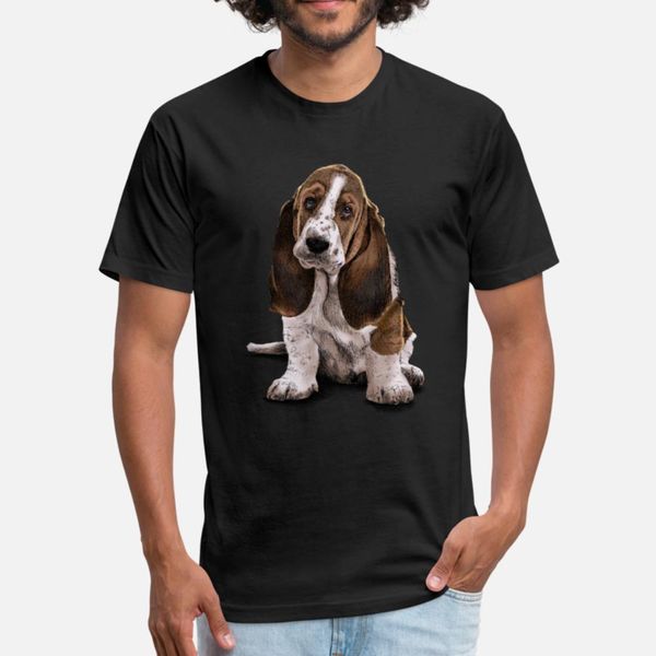 

basset hound t shirt men designer cotton s-xxxl unique fitness new fashion spring autumn slim shirt