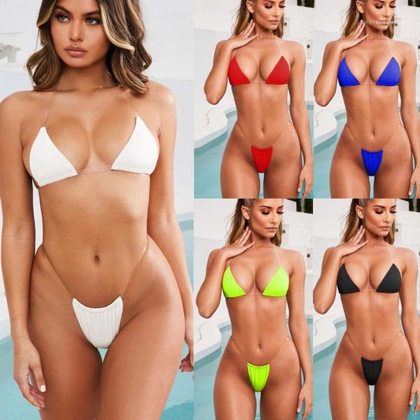 

bras briefs 2pcs bikini suits clothing women low waist bikini womens designer solid color swimwear sexy, White;black