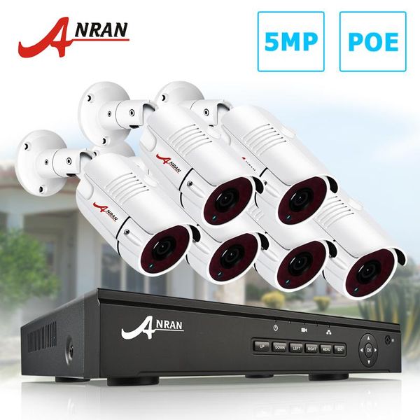 

h.265 48v 8ch 5mp poe nvr system outdoor poe ip cctv security camera waterproof infrared cctv system waterproof ir cutanran