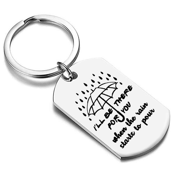 

keychain man key chain bags women key ring chain for pants kids umbrella pendant holder fashion alloy brelok, Silver