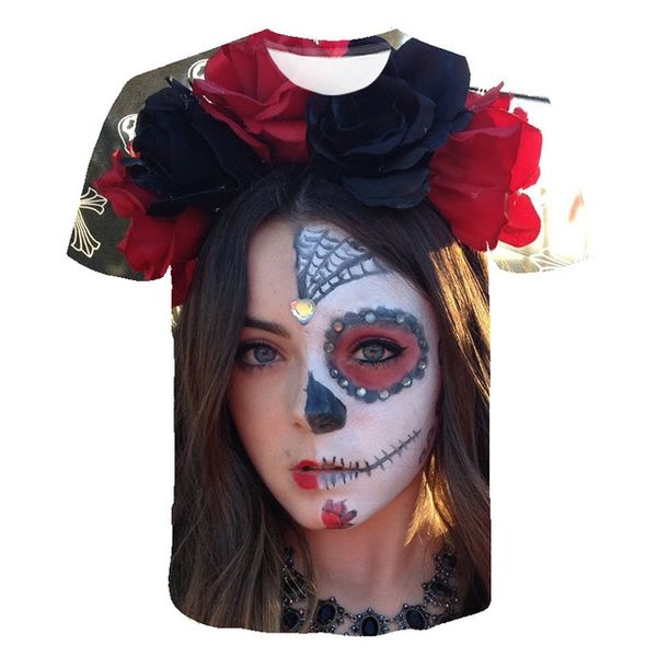 

skull men cosplay colorful summer 3d print shirts kawaii comics aesthetic men clothing
