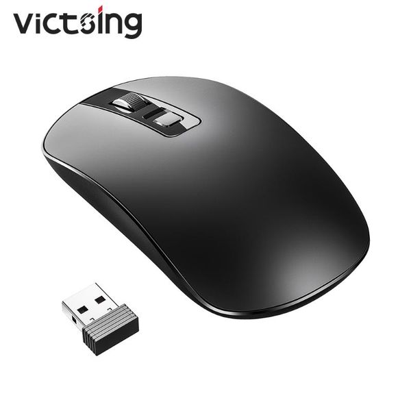 

victsing pc079 wireless mouse 2.4ghz silent computer mouse 1600 dpi ergonomic mause noiseless sound usb pc mice mute for laptop