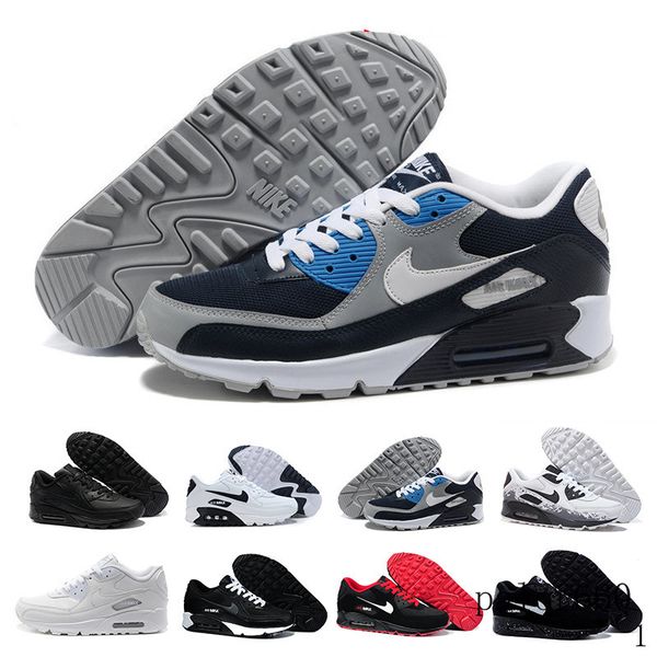 

mens shoes classic 90 men and woman shoes black red white trainer air cushion surface breathable casual shoes 36-45 z5eer