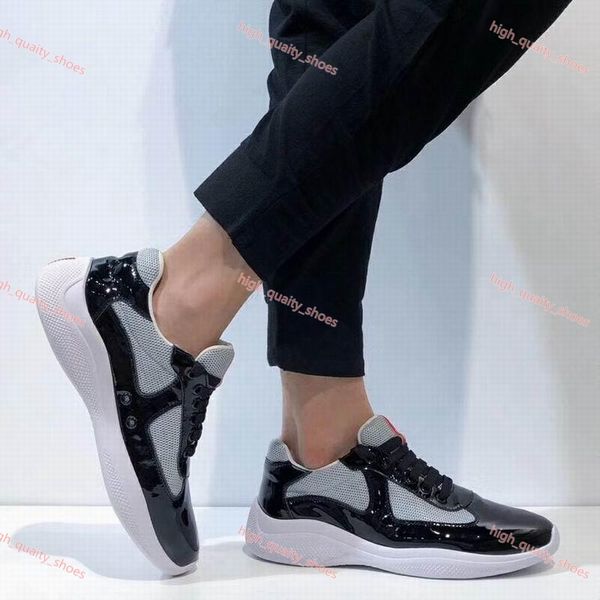 

italian new mens red lusso casual comfort shoes british design man leisure shoes shiny patent up leather with mesh breathable zapatos, Black;red