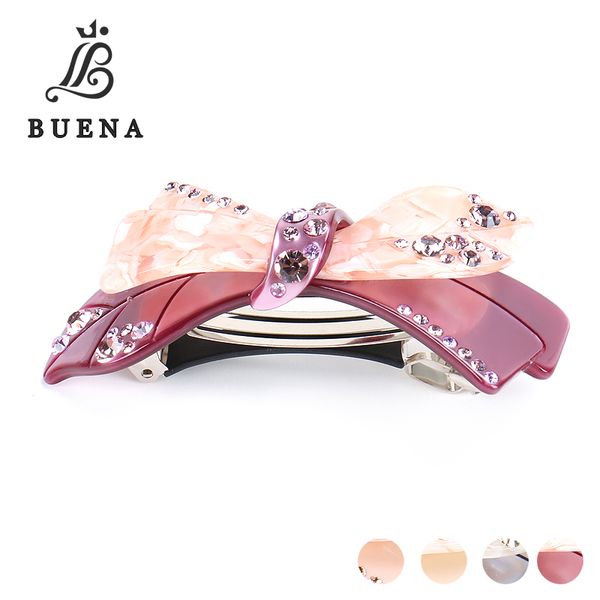 

delicate multilayered leaf hair clip luxury cellulose acetate hair barrettes rhinestone clips for women