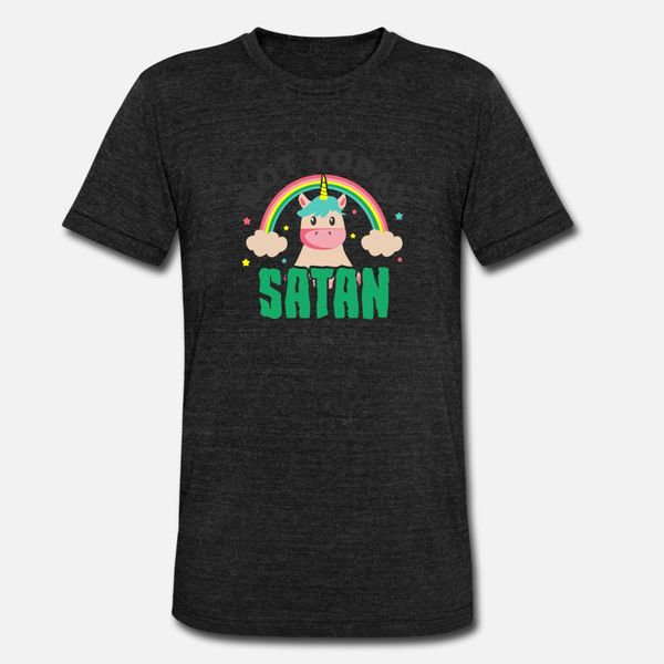 

not today satan funny christian rainbow unicorn t shirt men printing short sleeve s-xxxl cool loose basic summer letters shirt, White;black