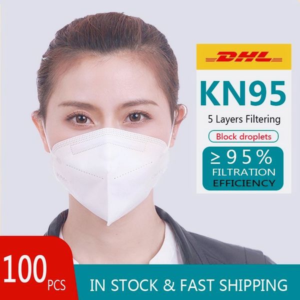 

Kn95 mask spot filter type five-layer protective mask dust-proof and anti-fog adult 3D stereo disposable mask free shipping